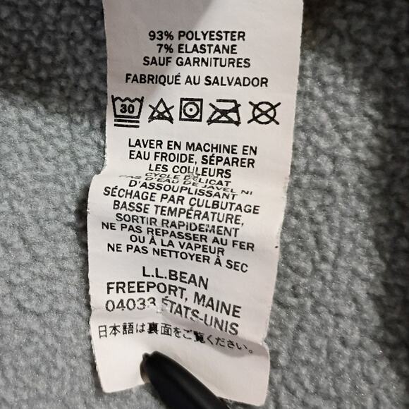 L.L.Bean Kids L 14-16 Hooded Sweatshirt Jacket Full-Zip Grey Front Pocket - Picture 13 of 13